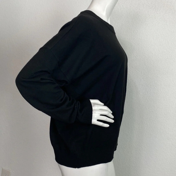 T Tahari Women's Black Long Sleeve Crew Neck Pullover Sweater Size XL - Picture 4 of 7